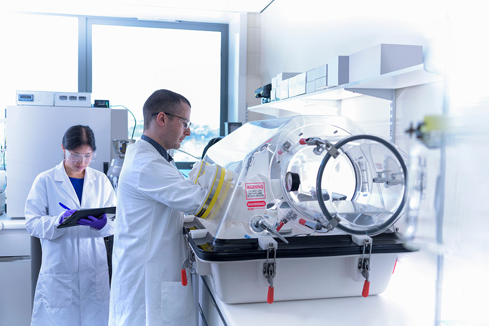 Scientists in lab